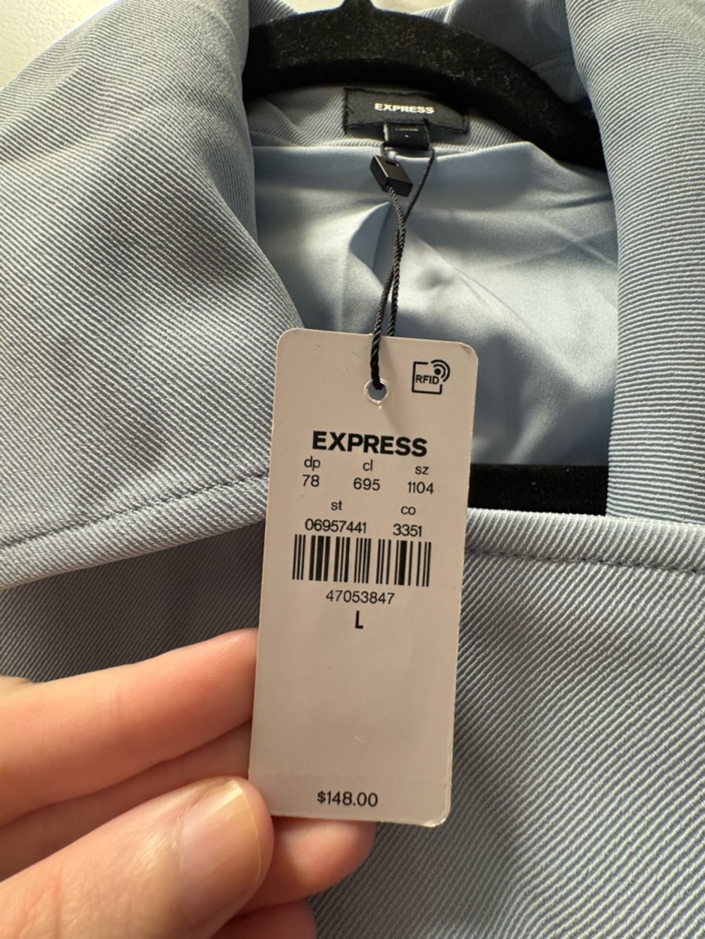Light Blue Women's Jacket - Picture 3 of 3